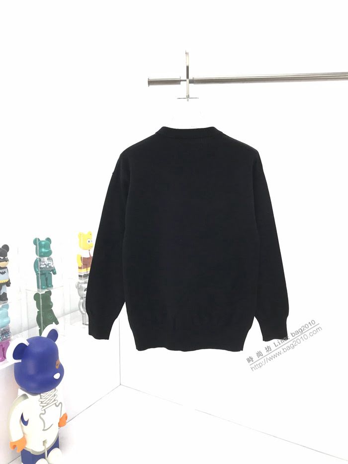 Versace男裝 範思哲20SS秋冬新款刺繡花卉字母針織毛衣  ydi3514